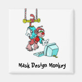 Masker Ontwerp Aap Magneet (Voorkant)