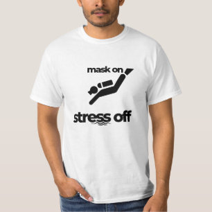 Masker op stress van T-shirt, duiker T-shirt