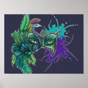 Masker - Peacock Poster