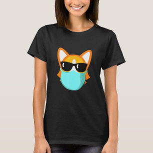 Masker Social Distancing Animal Corgi T-shirt