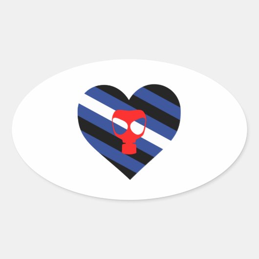 Masker trots ovale sticker (Voorkant)