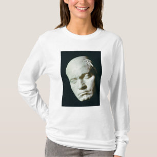 Masker van Beethoven, uit het leven genomen op de T-shirt