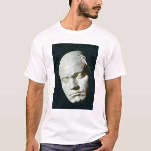 Masker van Beethoven, uit het leven genomen op de  T-shirt
