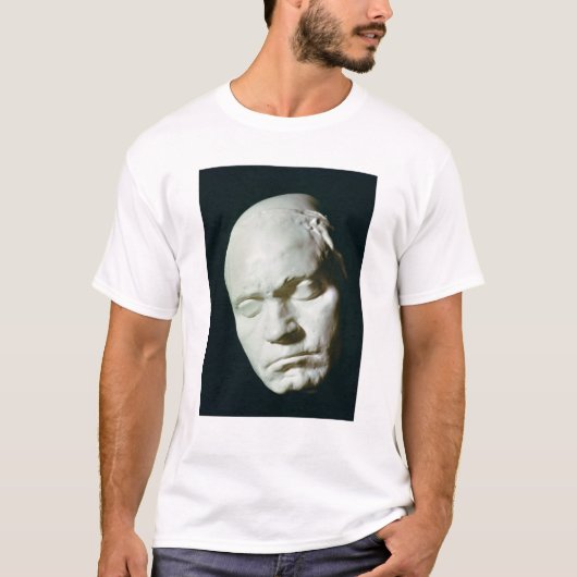 Masker van Beethoven, uit het leven genomen op de  T-shirt (Voorkant)