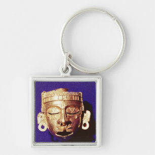 Masker van de god Xipe Totec Sleutelhanger