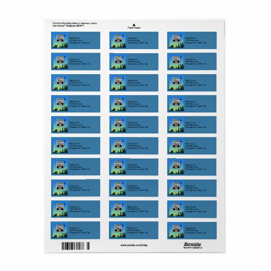 Masker van oud Man, heks en pompoen Adresetiketten Etiket (Full Sheet)