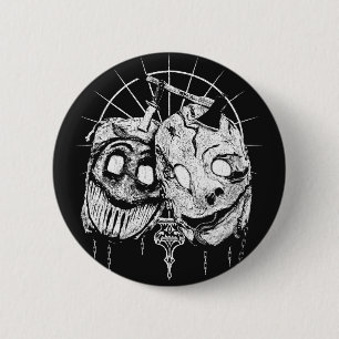 Masker van Pijn Occult Streetwear Ronde Button 5,7 Cm