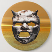 Masker van stenen knoop ronde button 6,0 cm (Voorkant)