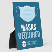 Masker vereist met Tekening plus extra Tekst Fotoplaat (Zijkant)