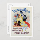 maskerade bal in het Opera Chéret Briefkaart (Voorkant / Achterkant)
