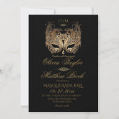 Maskerade Bal Wedding Kaart (Voorkant)