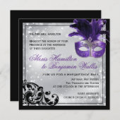 Maskerade bruiloft uitnodiging (Voorkant / Achterkant)