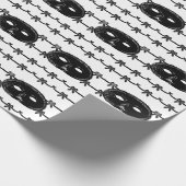  maskerade feestmasker zwart en wit cadeaupapier (Hoek)