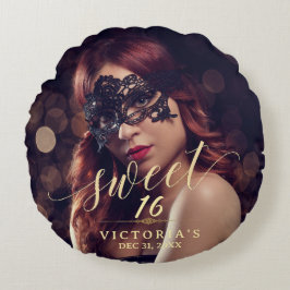 Maskerade Foto Sweet 16 Rond Kussen