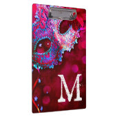 Maskerade Masker Costum Monogram Initiaal Clip Boa Klembord (Rechts)