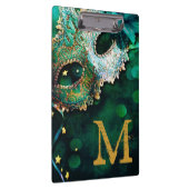 Maskerade Masker Costum Monogram Initiaal Clip Boa Klembord (Rechts)