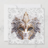 Maskerade Masker Gekleurd in Grijs (Voorkant)