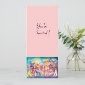 MASKERADE PARTIJ, Mardi Gras Maskers, Dance, Muzie Kaart (Staand voorkant)