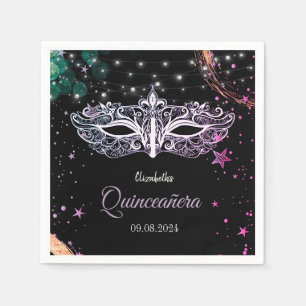 Maskerade, Sterren Chic Masker Quinceañera Servet