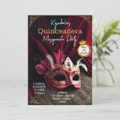 Maskerade Uitnodiging (Staand voorkant)