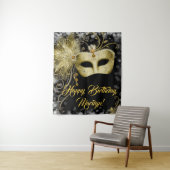 Maskerade Verjaardagsfeest Achtergrond Wandkleed (In situ)