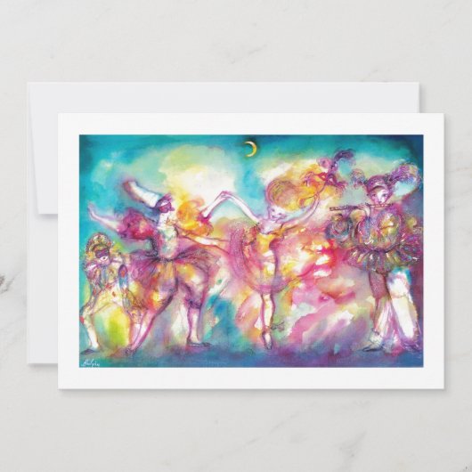 MASKERADEBAL, goudmetaal Aankondiging (Voorkant)