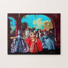 MASKERASMASSA VAN DE ANTIEK VENETISCHE POPPETS LEGPUZZEL