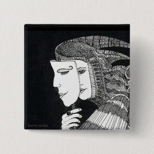 maskerbadge vierkante button 5,1 cm