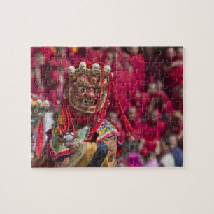 Maskerdansuitvoering op het Tshechu-festival 3 Legpuzzel