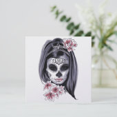 Maskerfeestdag van de dode Florale vrouw (Staand voorkant)