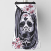 Maskerfeestdag van de dode Florale vrouw Golfheadcover (Draai 90)