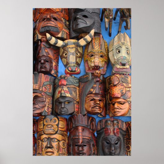Maskers, Guatemala Poster (Voorkant)