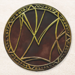 Maskers van onderste Logo Ronde Kartonnen Onderzetter