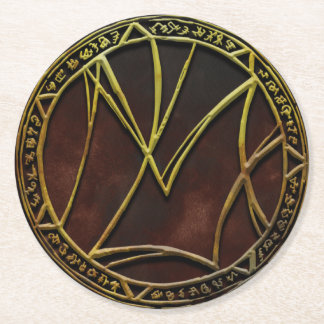 Maskers van onderste Logo Ronde Kartonnen Onderzetter