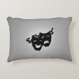 Maskers voor komedie en tragedie-theater decoratief kussen