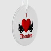 Maskers voor komedie en tragedie-theater ornament (voorkant)