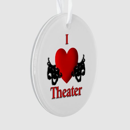 Maskers voor komedie en tragedie-theater ornament (voorkant)