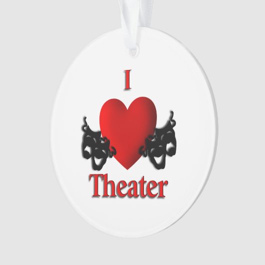 Maskers voor komedie en tragedie-theater ornament (voorkant)