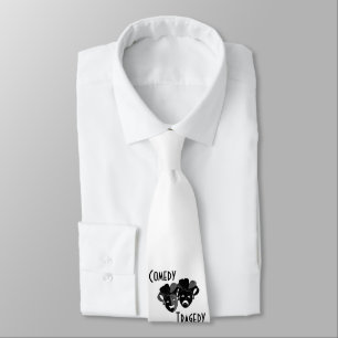 Maskers voor komedie en tragedie-theater stropdas