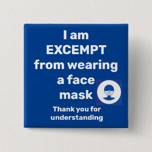 maskeruitzondering vierkante button 5,1 cm