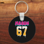 Mason 67 Funny Ice Cream Drip Baseball Ice Cream D Sleutelhanger (Voorkant)