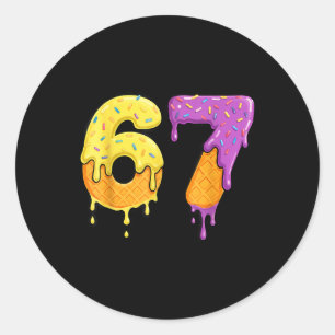Mason 67 Ijs Drip Meme Zes Zeven Grappig  Ronde Sticker