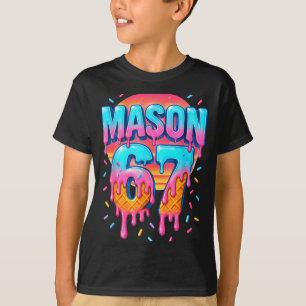 Mason 67 Kostuum Ijsje Baseball Drip 6 7 Meme T-shirt