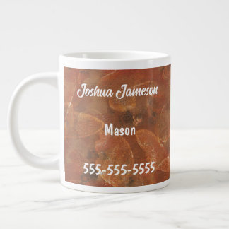 Mason, Bedrijfs Mugs met Aangepaste Steenprint Extra Grote Beker