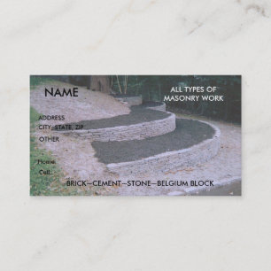 Mason Bricklayer Stone Brick Visitekaartje