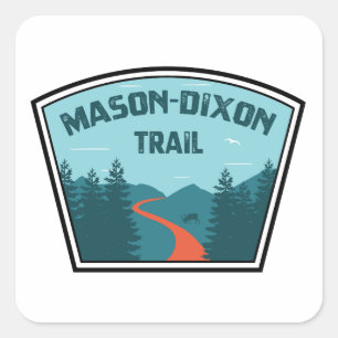 Mason-Dixon Trail Vierkante Sticker