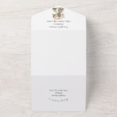 Mason Floral Beige tout en un Faire-part de mariag (Dehors)