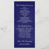 mason floral jar royal bleu mariage programmes (Dos)