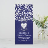 mason floral jar royal bleu mariage programmes (Debout devant)