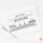 Mason Jar Aangepast Uw Item Moden Product Etikette Rechthoekige Sticker (Envelop)